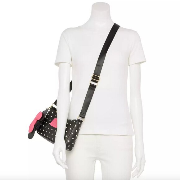 Disney Minnie Mouse Crossbody Bag with Detachable Coin Pouch - Collectible Gifts - Picture 4 of 7